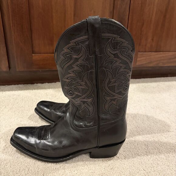 EUC Moonshine Spirit Men\'s Mad Cat Western Black Leather Boots Size 11 D main image 7